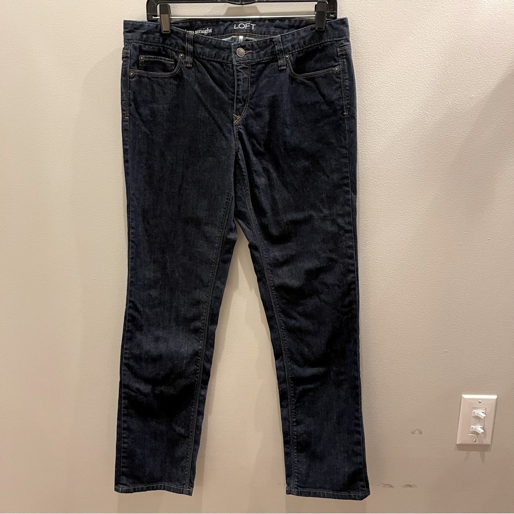 ANN TAYLOR LOFT Jeans Womens Size 10/ 30 Modern Straight Blue Denim